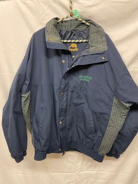 Vintage Armadillo navy blue windbreaker - Thomas and Betts